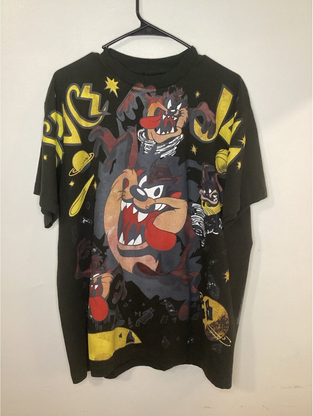 1996 Single Stitch Space Jam Taz AOP